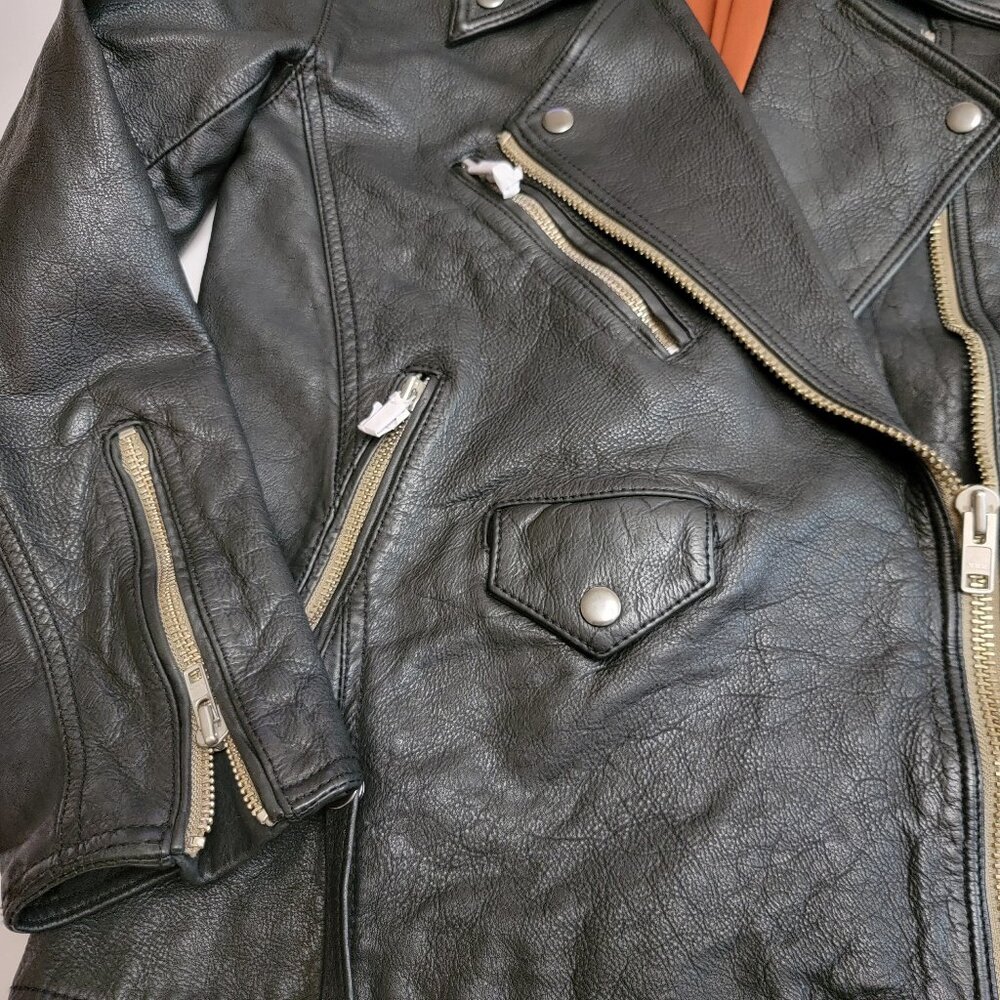 Free People Black Leather Moto Jacket - Picture 8 of 15